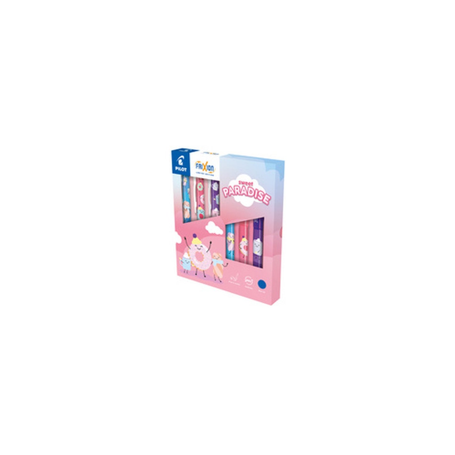 PILOT Stylo roller FRIXION BALL 07 Fancy Winter, wallet de 6