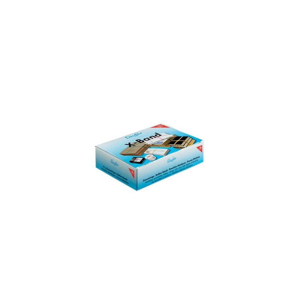 Läufer Elastiques en X dans un carton - 100 g, 150 x 11 mm,