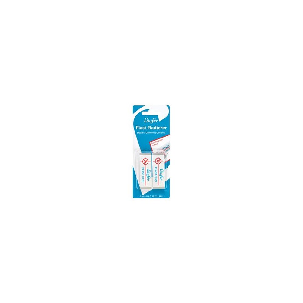 Läufer Gomme en plastique PLAST-0120, carte blister de 2