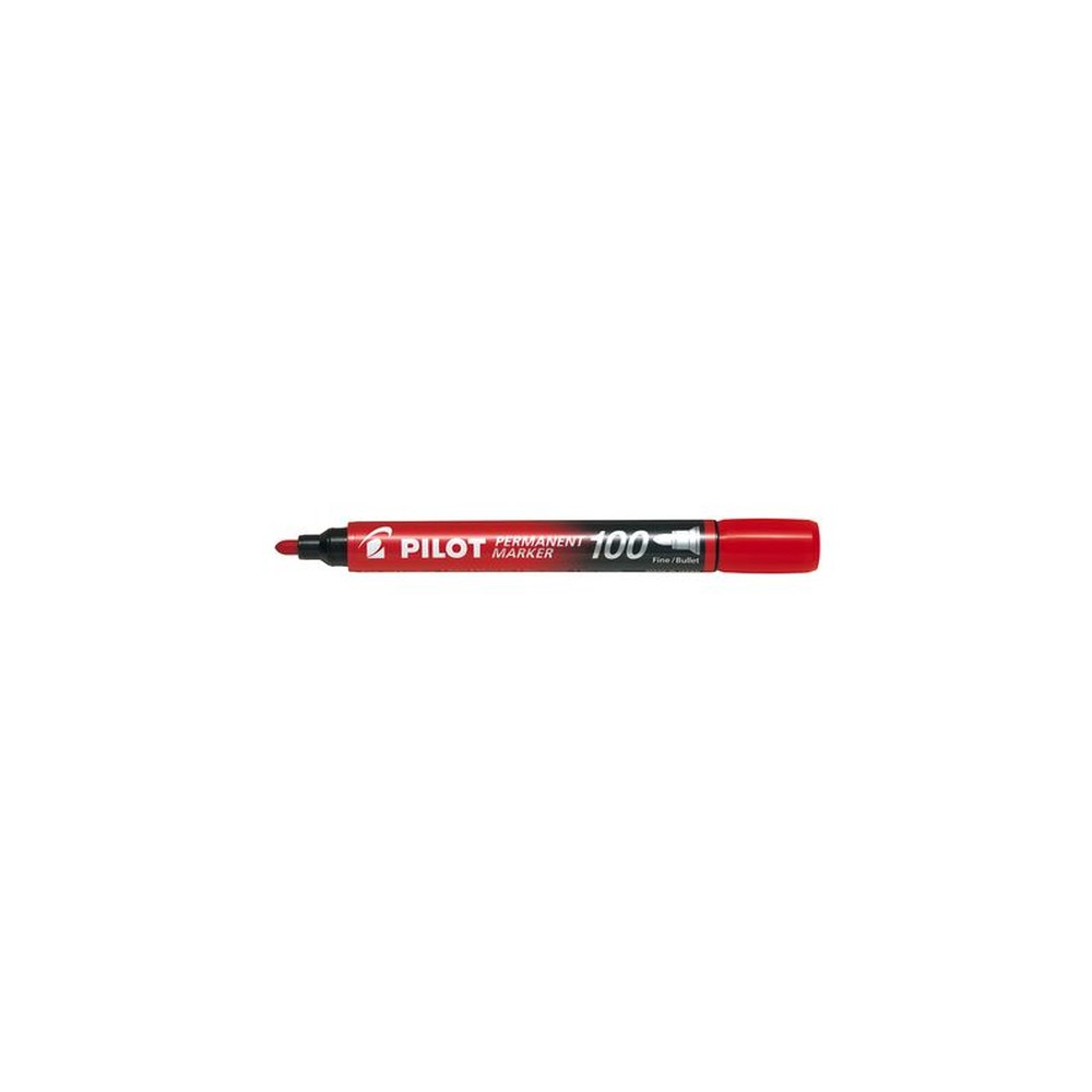 PILOT Marqueur permanent 100, pointe ogive, rouge