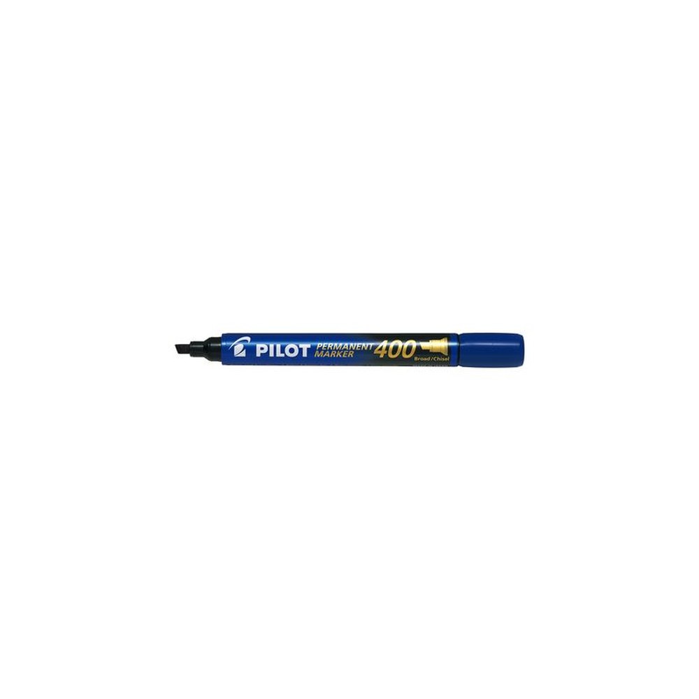 PILOT Marqueur permanent 400, pointe biseautée, bleu