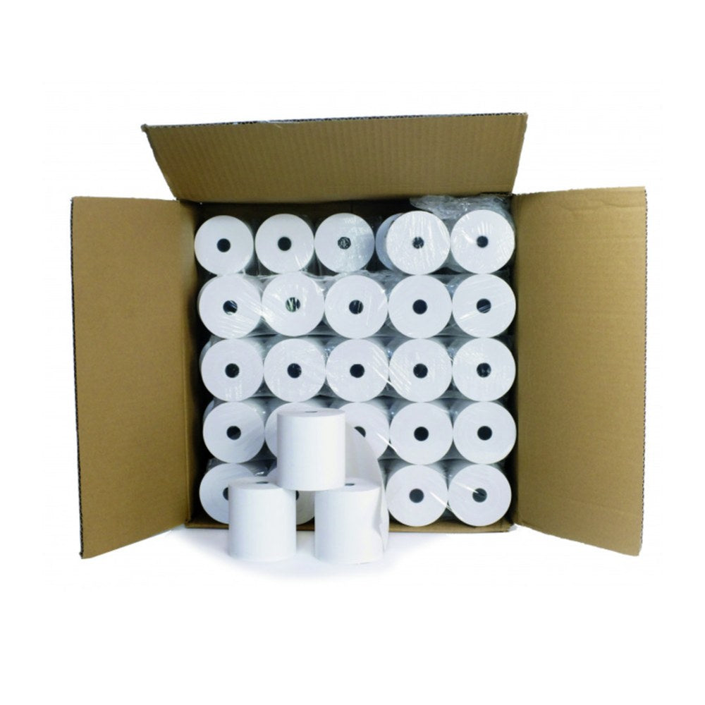 Lot de 50 bobines thermiques pour caisse enregistreuse - Sans BPA - 80 mm x 70 mm x 12 mm
