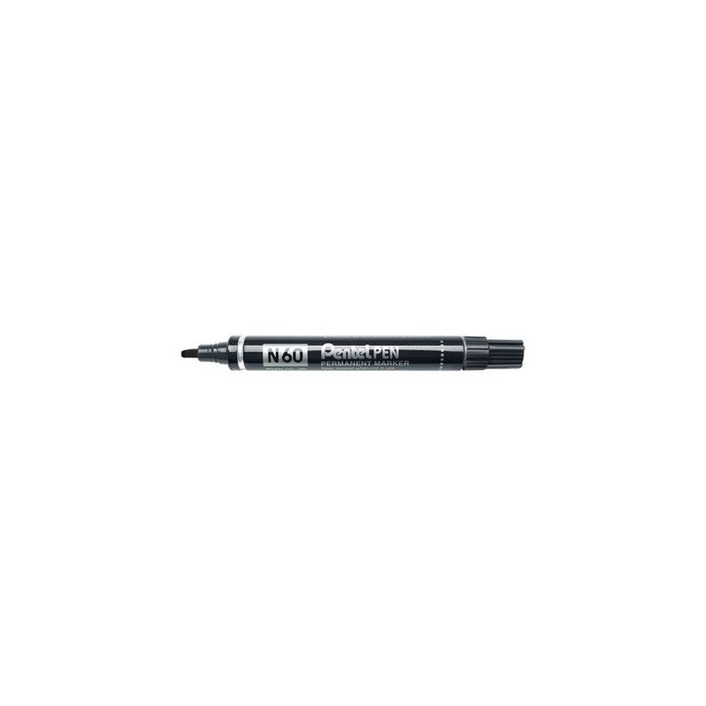 Pentel Marqueur permanent N60, pointe biseautée, noir