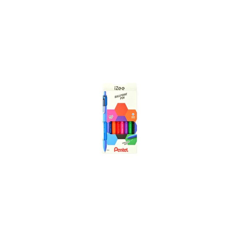 Pentel Stylo à bille rétractable iZee, étui de 8