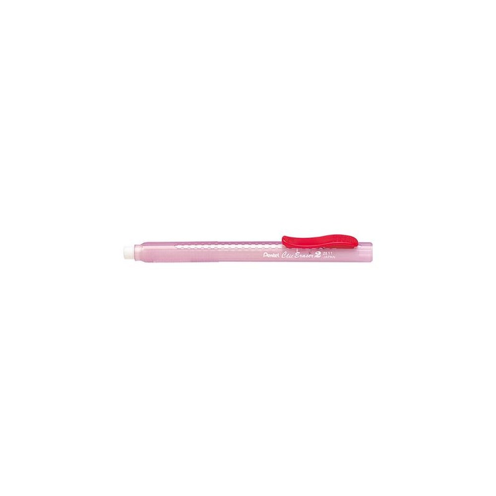Pentel Stylo-gomme ClicEraser2 ZE11T, rouge-transparent