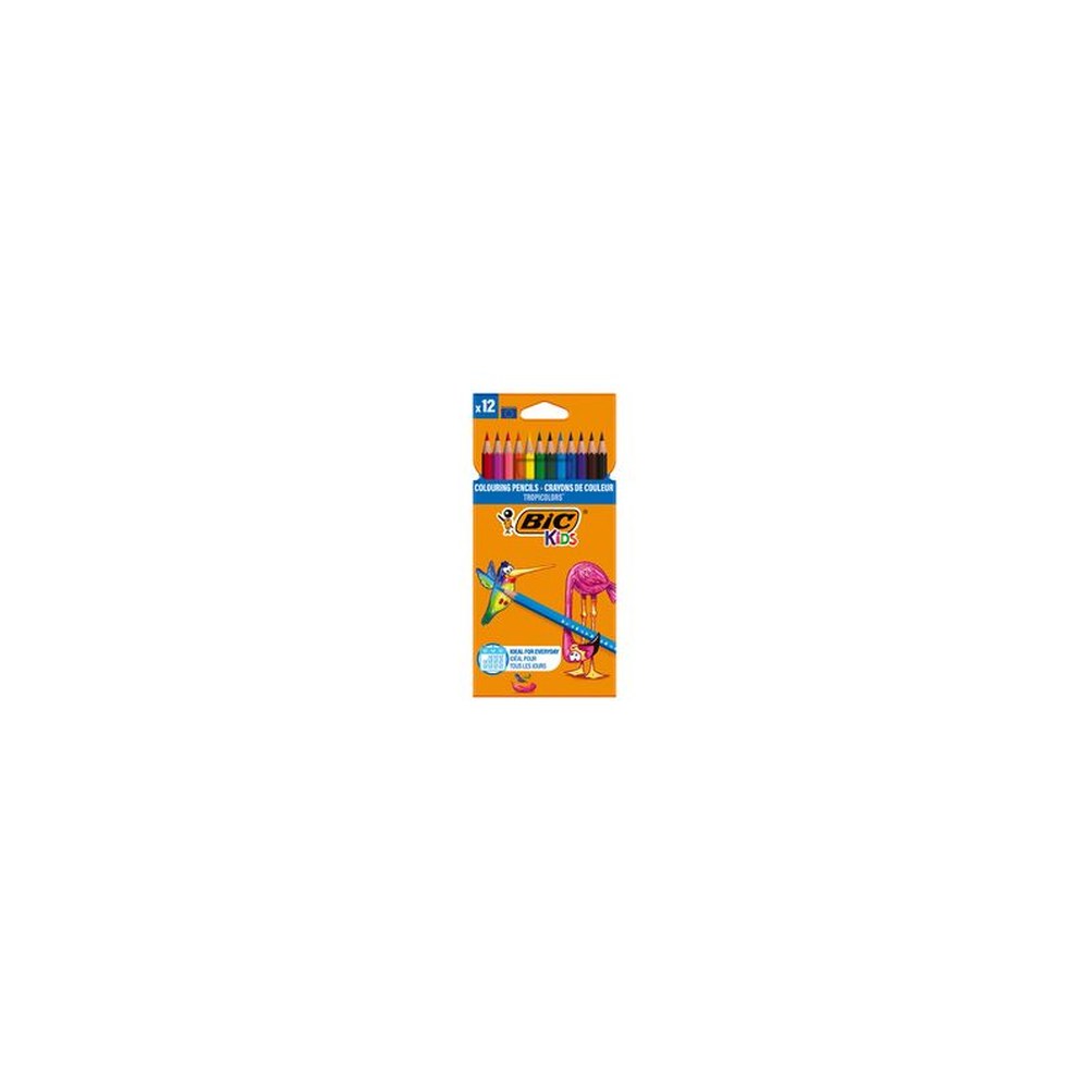 BIC KIDS Crayons de couleur Tropicolors 2, étui carton de 12