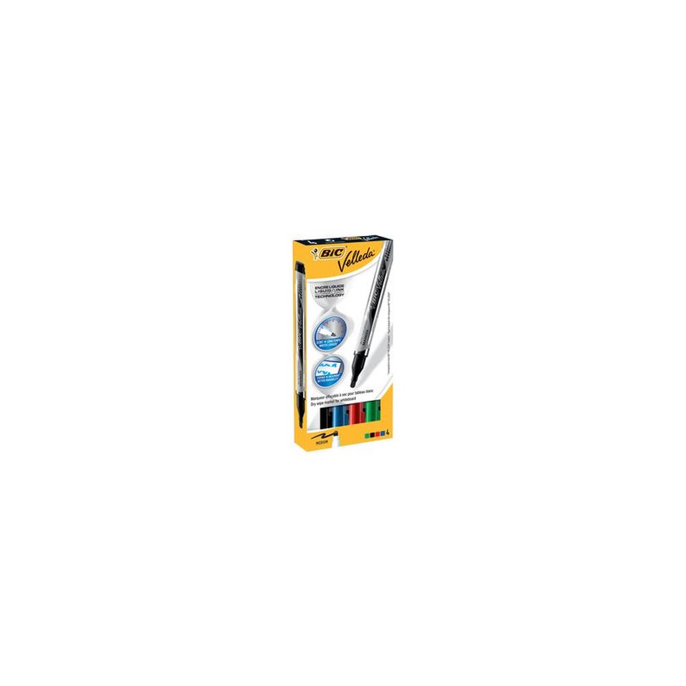 BIC Marqueur pour tableau blanc Velleda Liquid Ink, étui de
