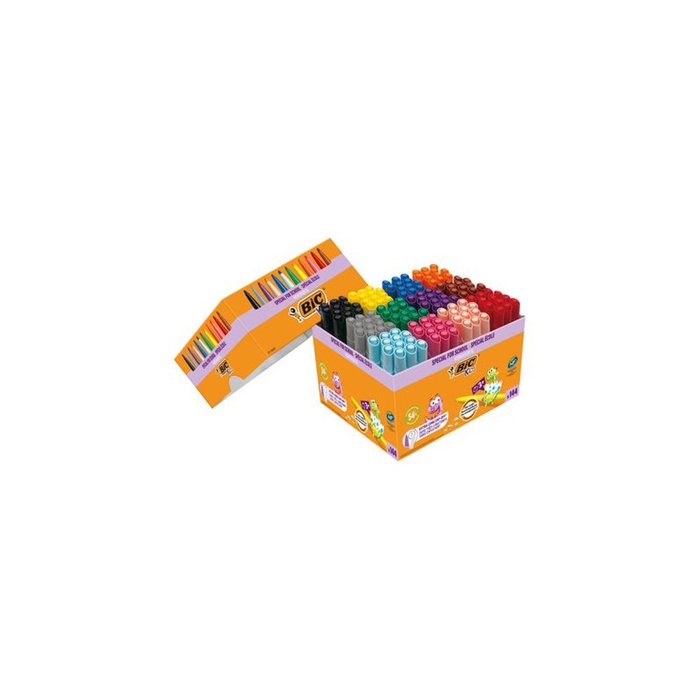 BIC KIDS Feutre Visacolor XL, Class Pack de 144 feutres