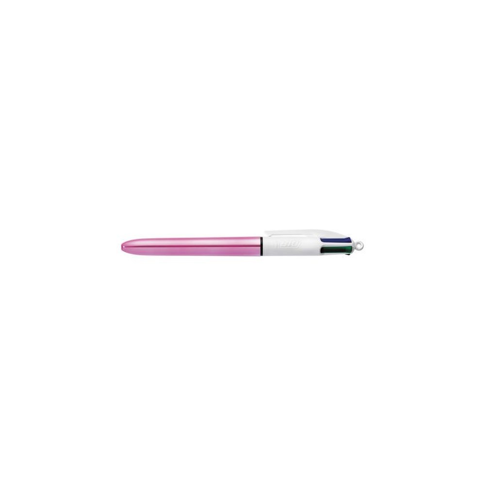 BIC Stylo à bille 4 Colours Shine, 0,32 mm, fuchsia