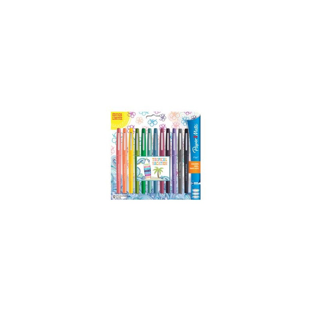 Paper:Mate Stylo feutre Flair TROPICAL VACATION, étui de 12