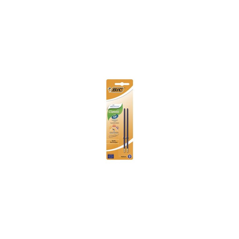 BIC Recharge pour stylo à bille Atlantis Classic, F, bleu