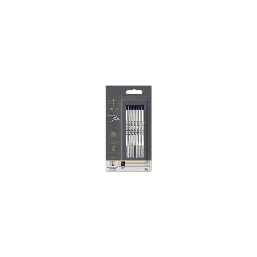 PARKER Recharge pour stylo QUINKflow, M, blister de 10, noir