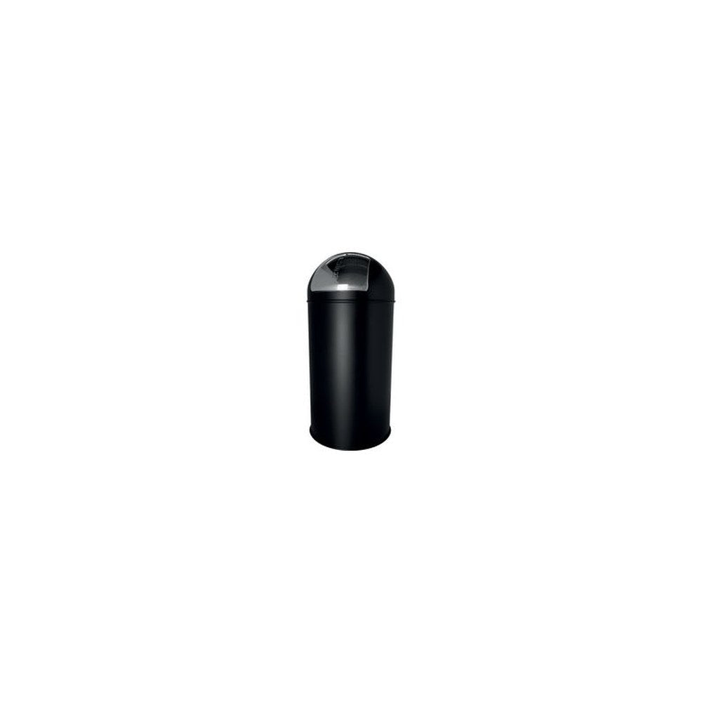 helit Poubelle en métal "the dome", 30 litres, noir