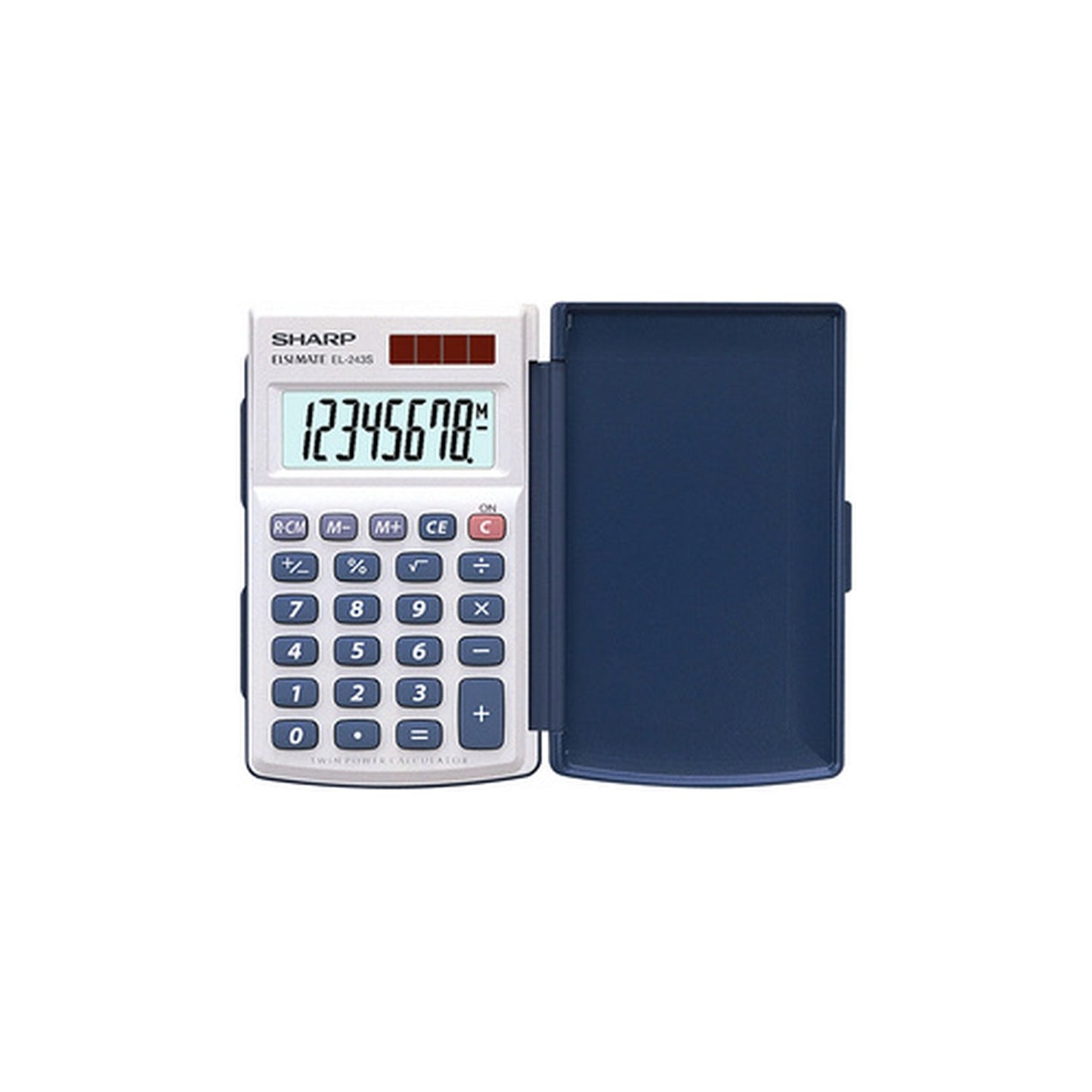 SHARP Calculatrice EL-243 S, fonctionnement solaire/batterie