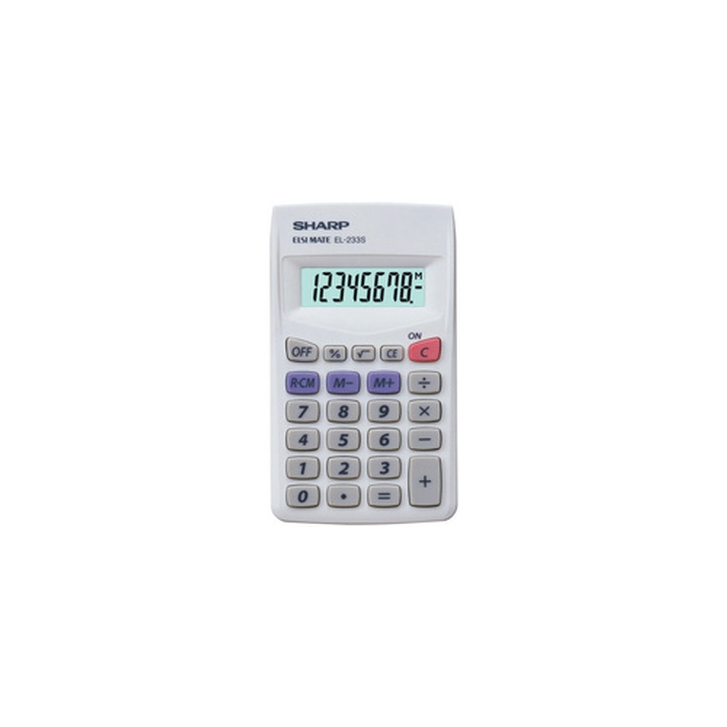 SHARP Calculatrice modèle EL 233S, alimentation par batterie