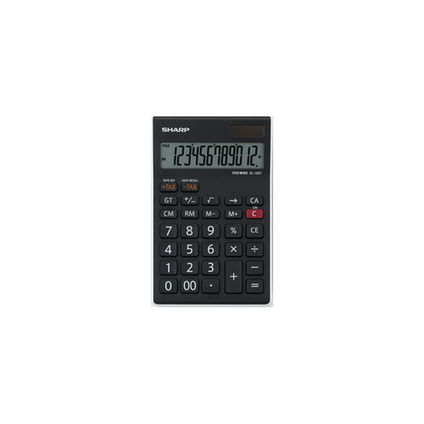 SHARP Calculatrice de bureau EL-125 TWH, solaire/pile