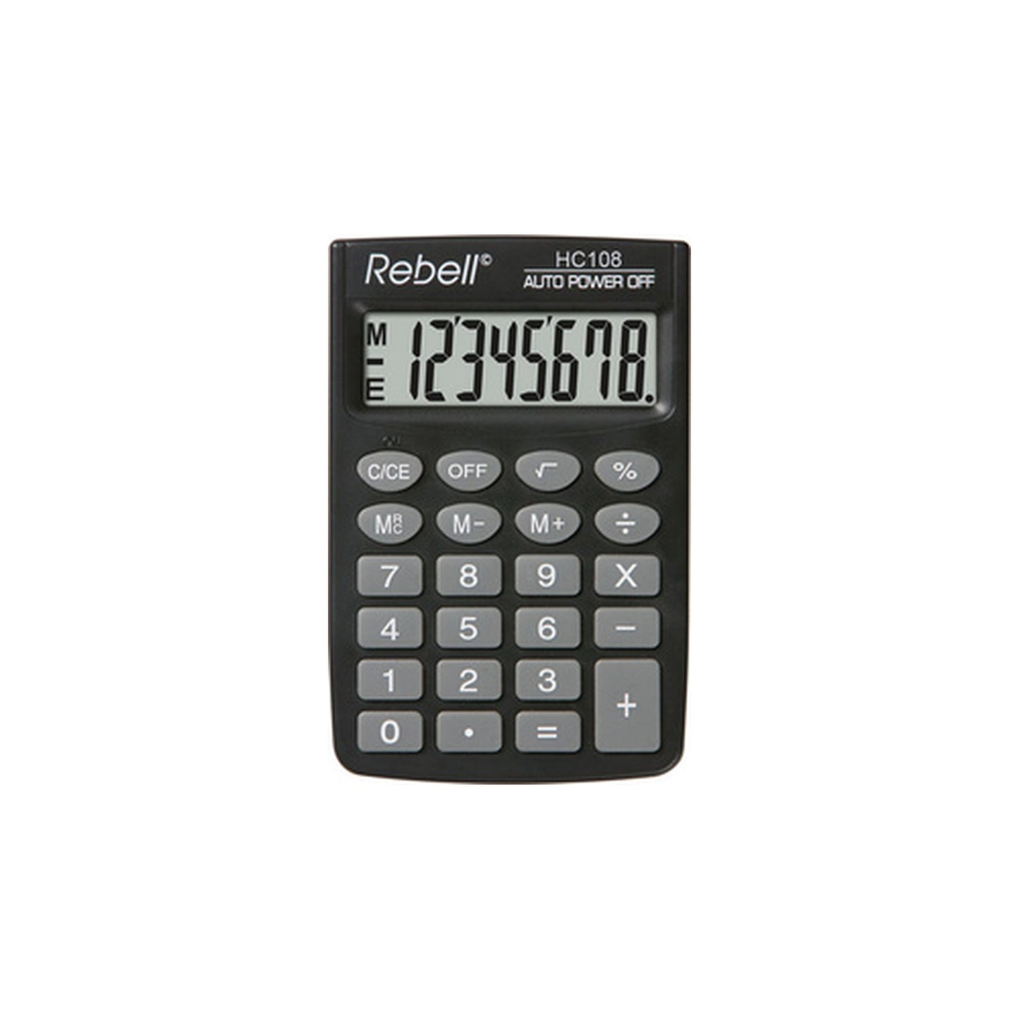 Rebell Calculatrice de poche HC 108, noir