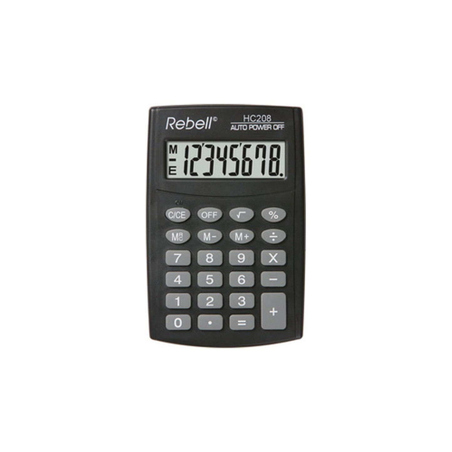Rebell Calculatrice de poche HC 208, noir