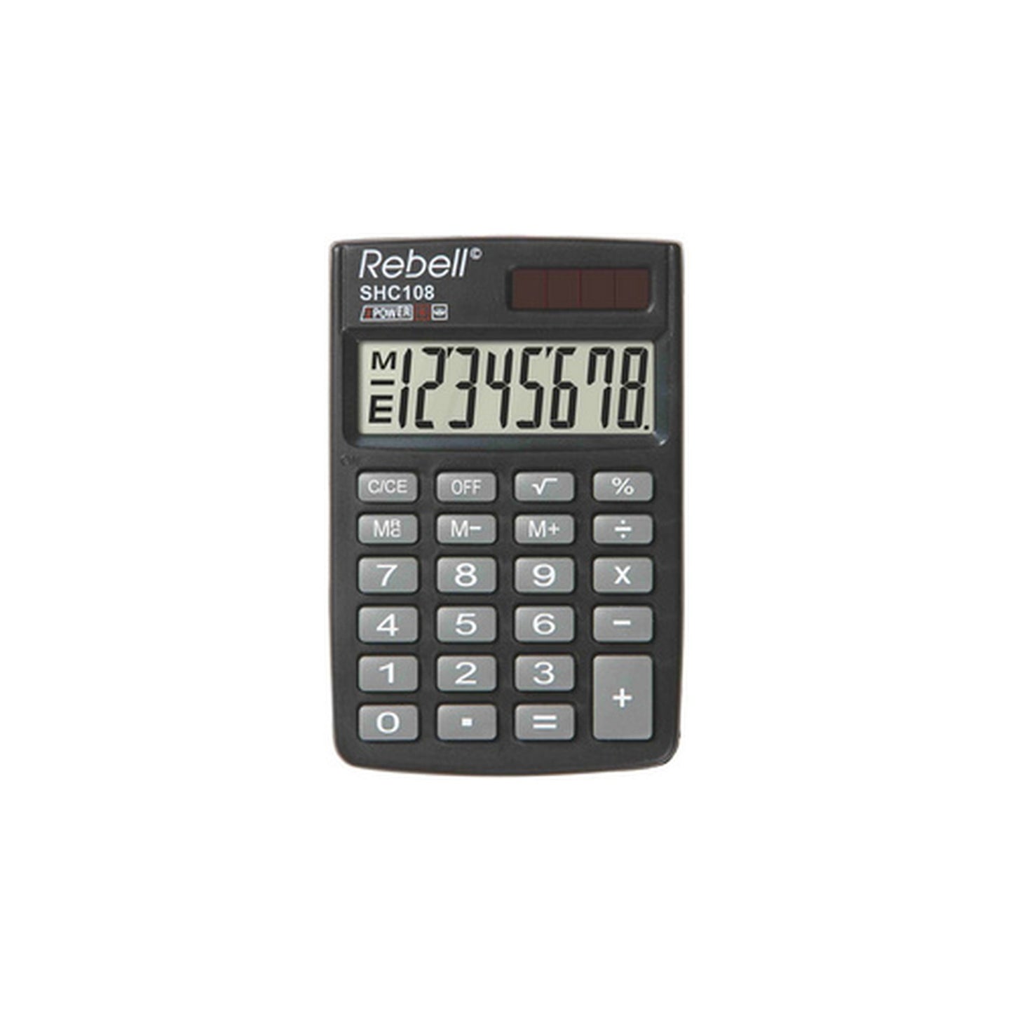Rebell Calculatrice de poche SHC 108, noir