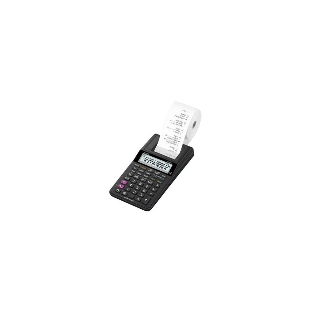 CASIO Calculatrice imprimante modèle HR-8 RCE-BK, noir