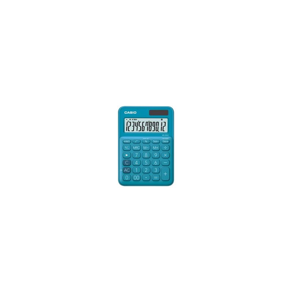 CASIO Calculatrice de bureau MS-20UC-BU, bleu
