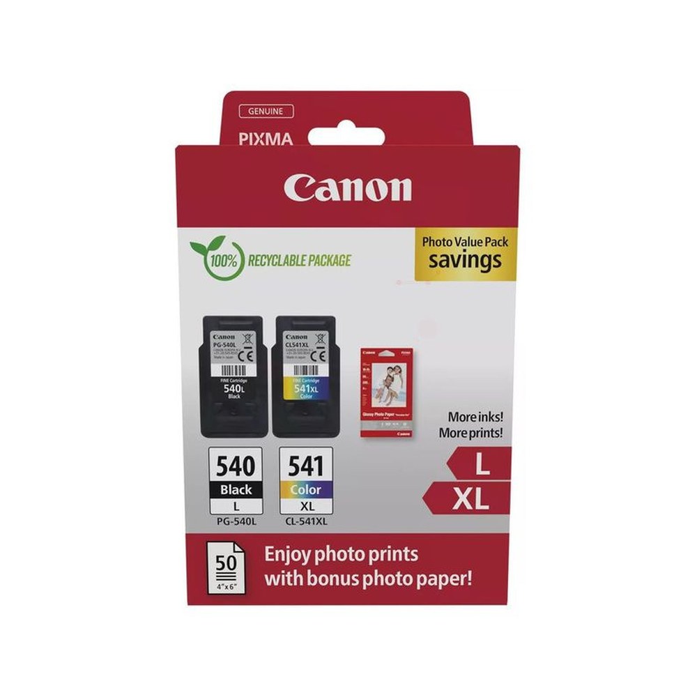 Cartouches d'origines Canon 5224B012 / PG-540L+CL-541XL - multipack 2 couleurs : noire, multicouleur