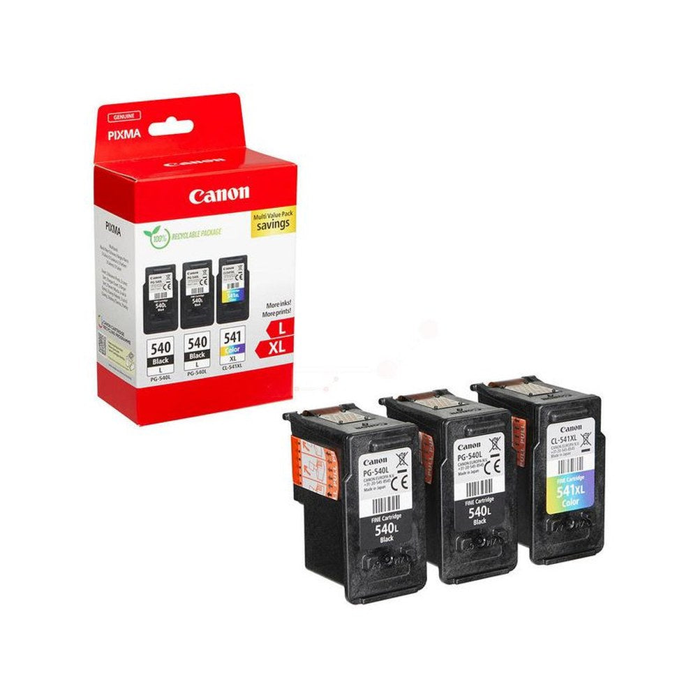 Cartouches d'origines Canon 5224B017 / PG-540L+CL-541XL - multipack 3 couleurs : noire, multicouleur