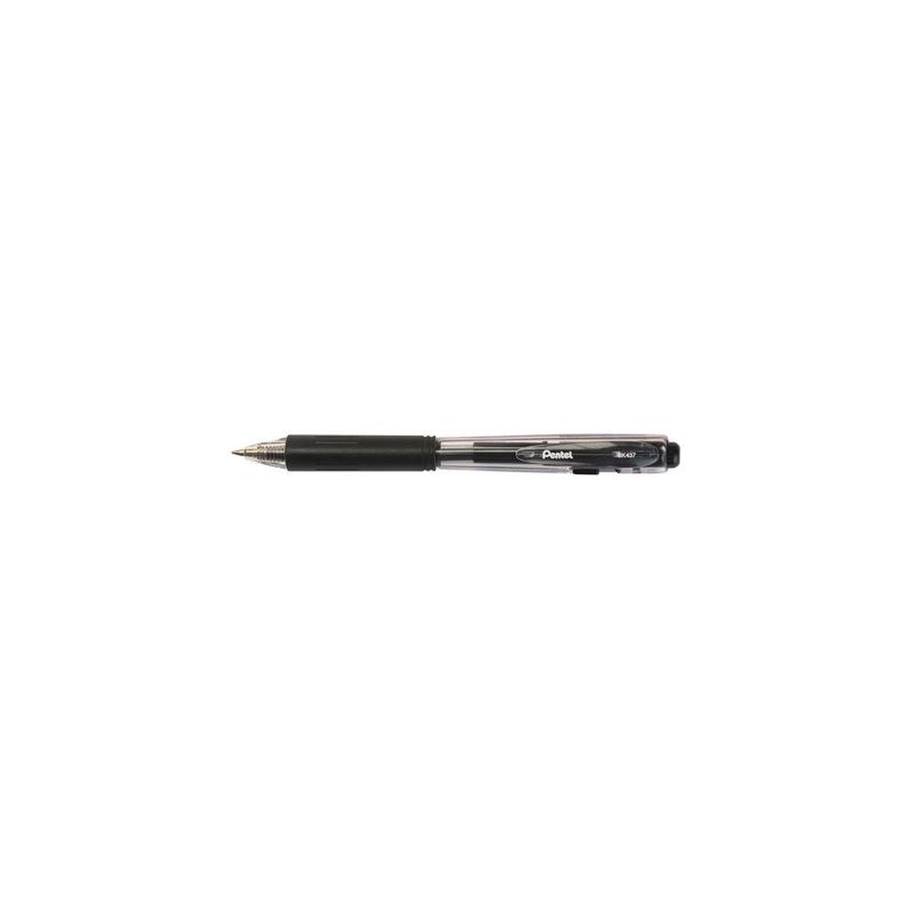 Pentel Stylo à bille rétractable BK437, noir