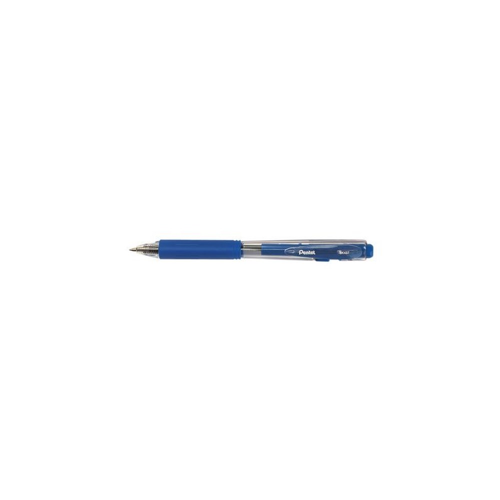 Pentel Stylo à bille rétractable BK437, bleu