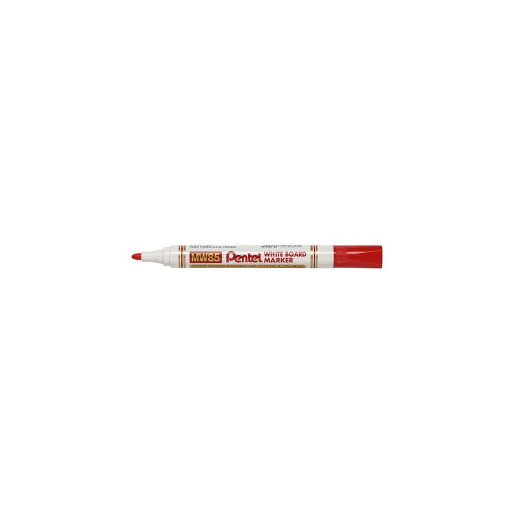Pentel Marqueur pour tableau blanc MW85, pointe ogive, rouge