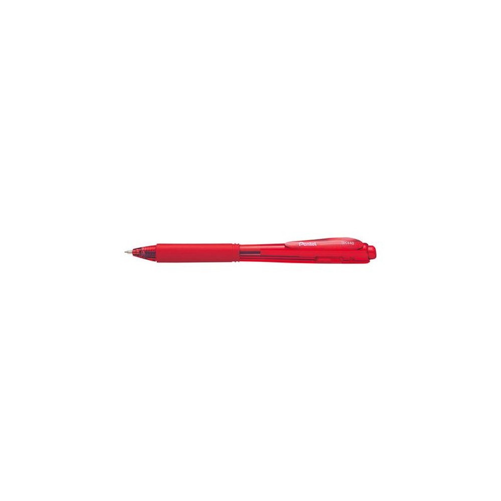 Pentel Stylo à bille rétractable BK440, rouge