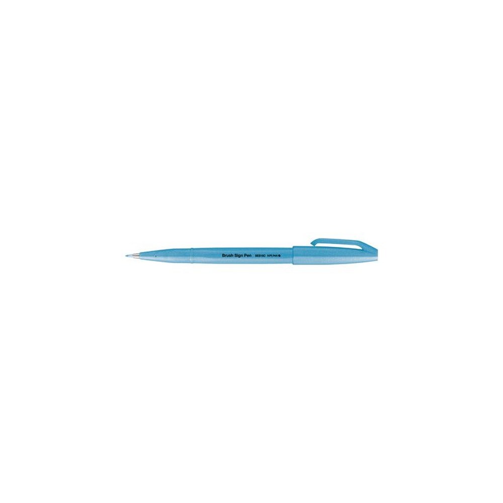PentelArts Stylo feutre Brush Sign Pen SES15, bleu fluo