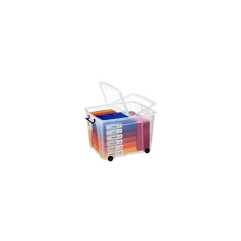 CEP Boîte de rangement strata, avec des roues, 75 litres