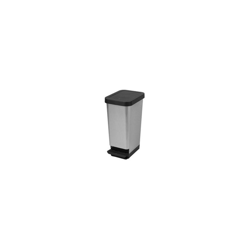CEP Poubelle à pédale ROSSIGNOL, 45 litres, motif carbone