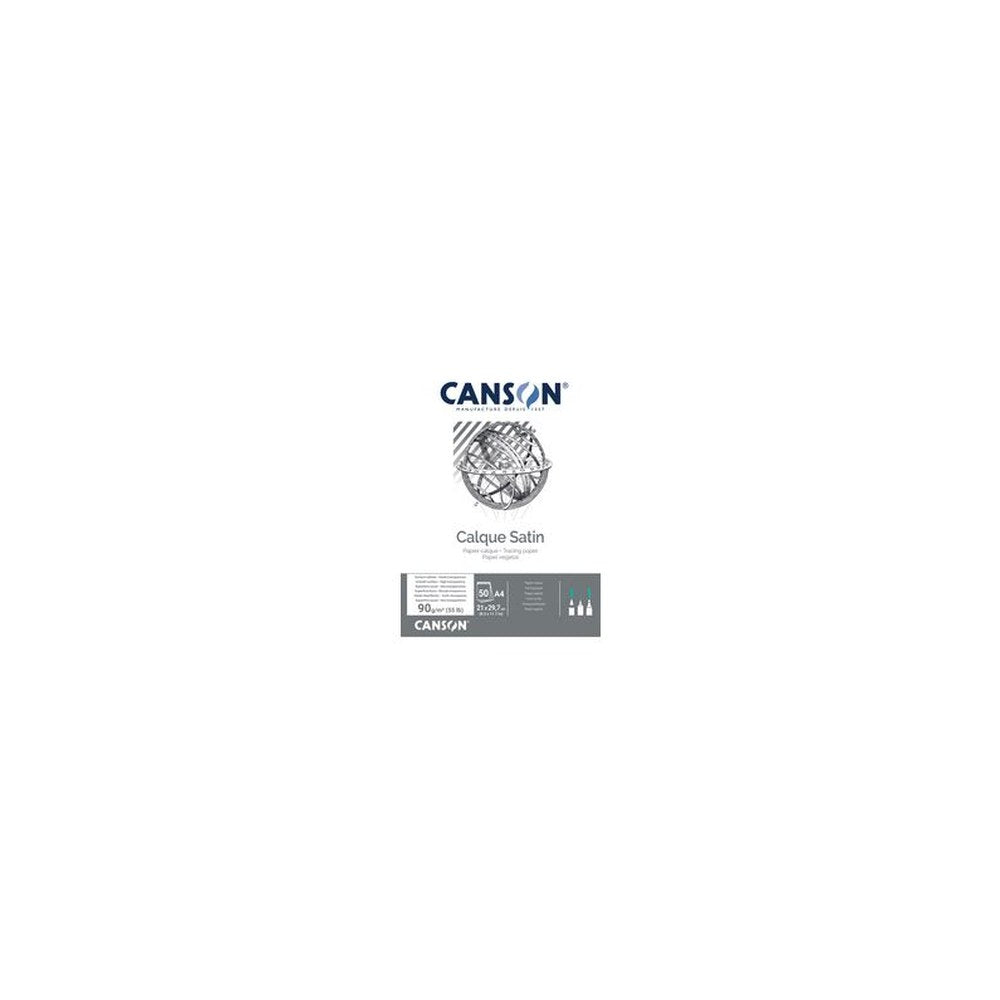 CANSON Bloc papier calque satin, A4, 90 g/m2