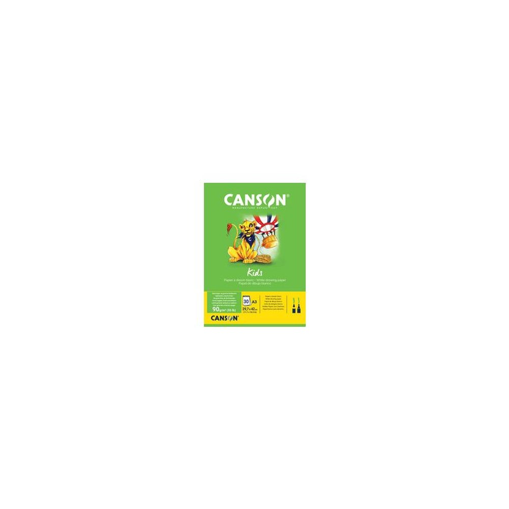 CANSON Bloc à dessin Kids, A3, 90 g/m2, 30 feuilles
