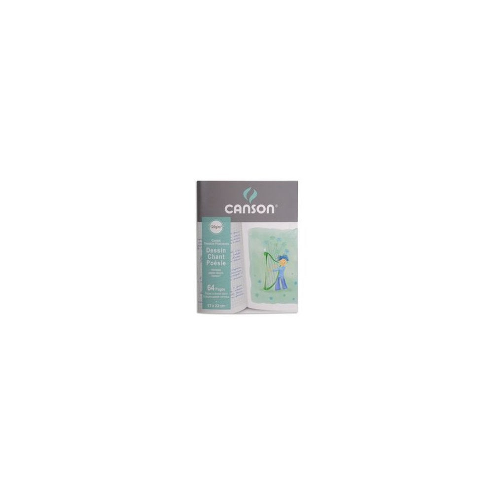 CANSON Cahier poésie et chant, 120 g/m2, 170 x 220 mm
