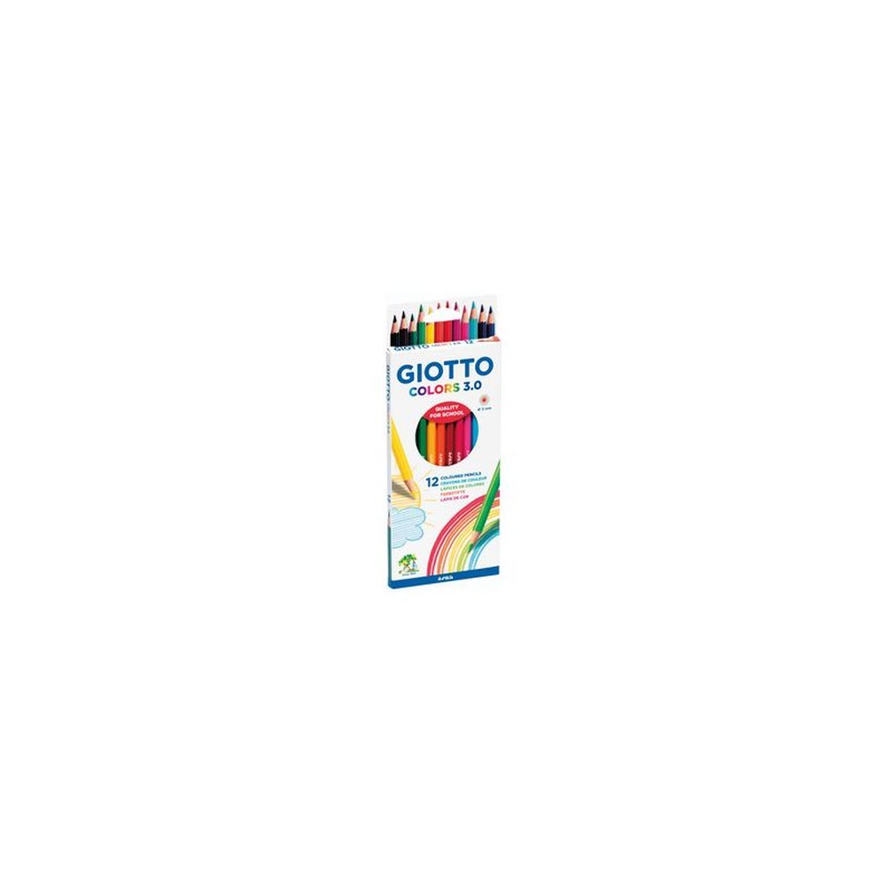 GIOTTO Crayon de couleur COLOR 3.0, étui carton de 12