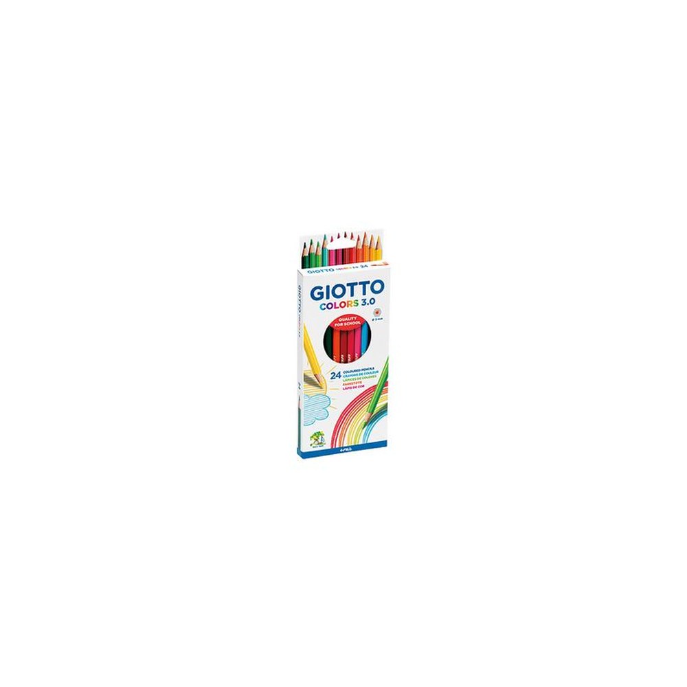 GIOTTO Crayon de couleur COLOR 3.0, étui carton de 24