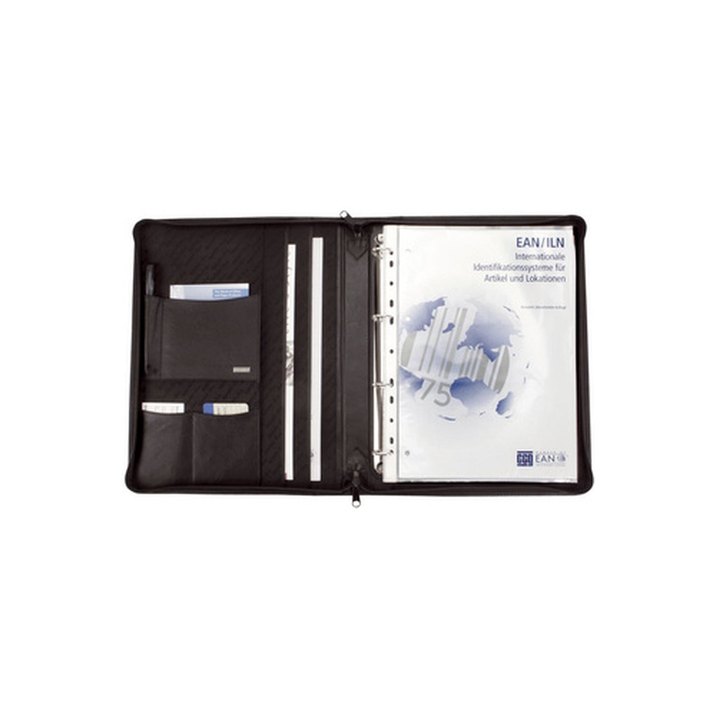Alassio Serviette classeur "MONZA", A4, similicuir, noir
