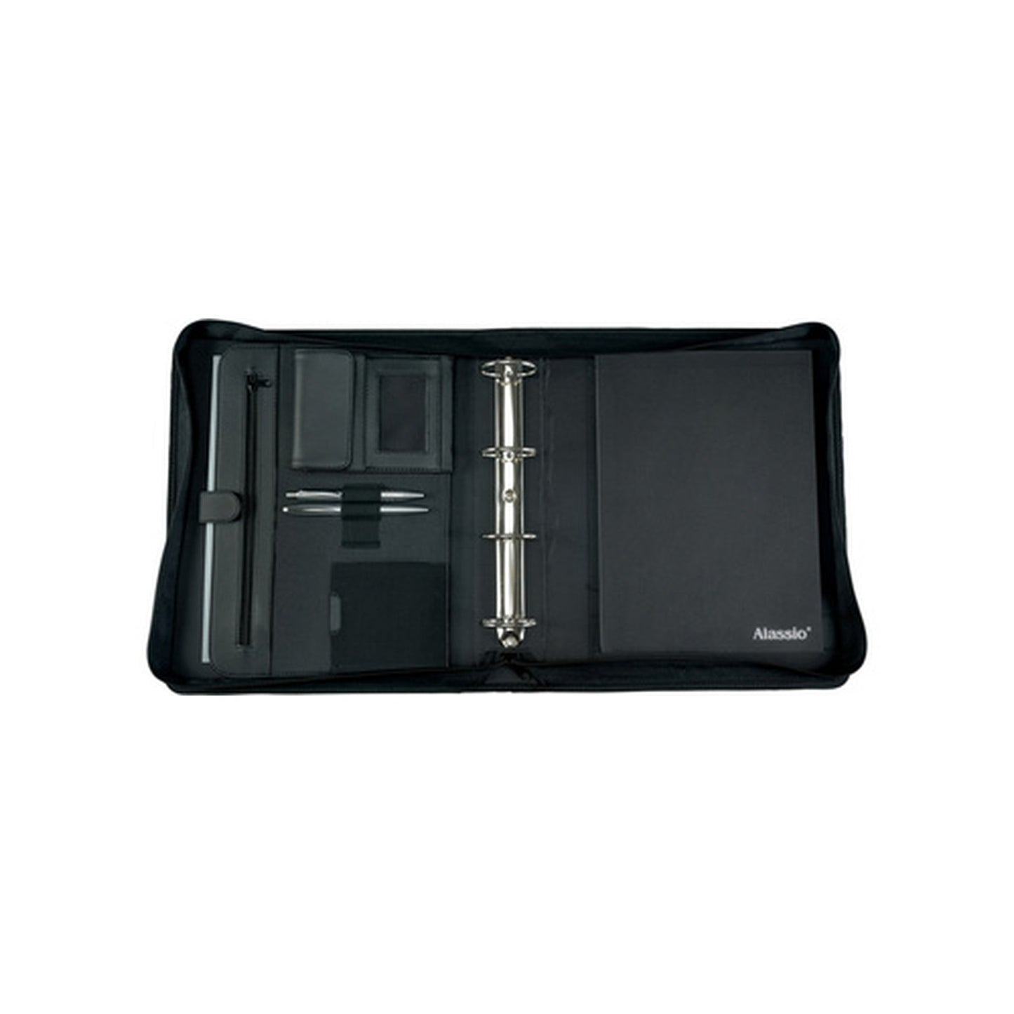Alassio Serviette classeur "OSI", A4, similicuir, noir