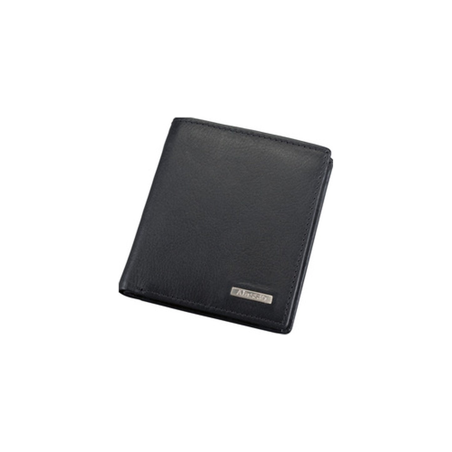Alassio Mini portefeuille, cuir, format haut, noir