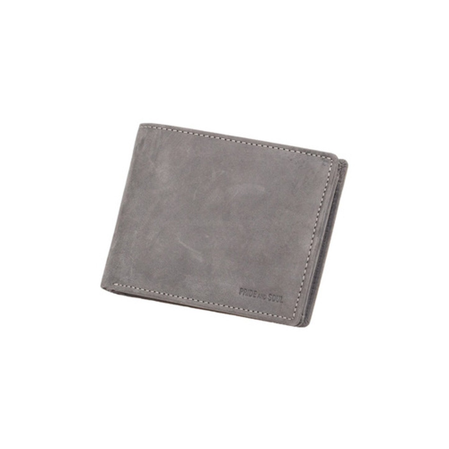 PRIDE&SOUL Portefeuille RFID, format paysage, cuir, gris