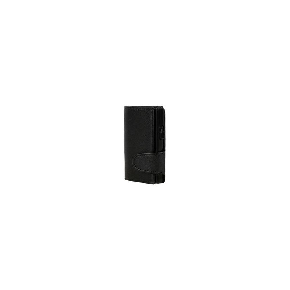 CLICKSAFE Porte-monnaie avec porte-cartes, simili cuir, noir