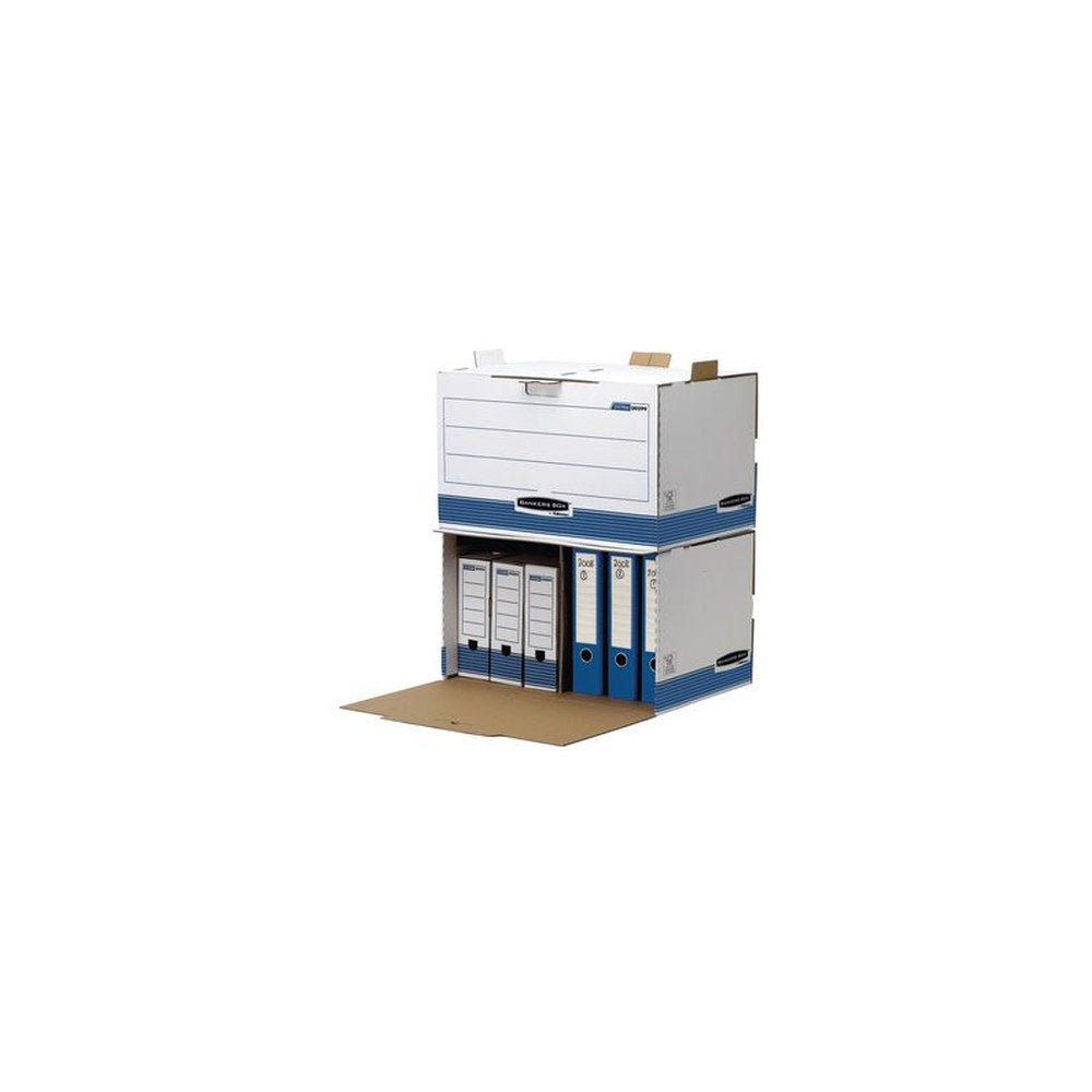 Fellowes Caisse d'archives Bankers Box, blanc/bleu x5