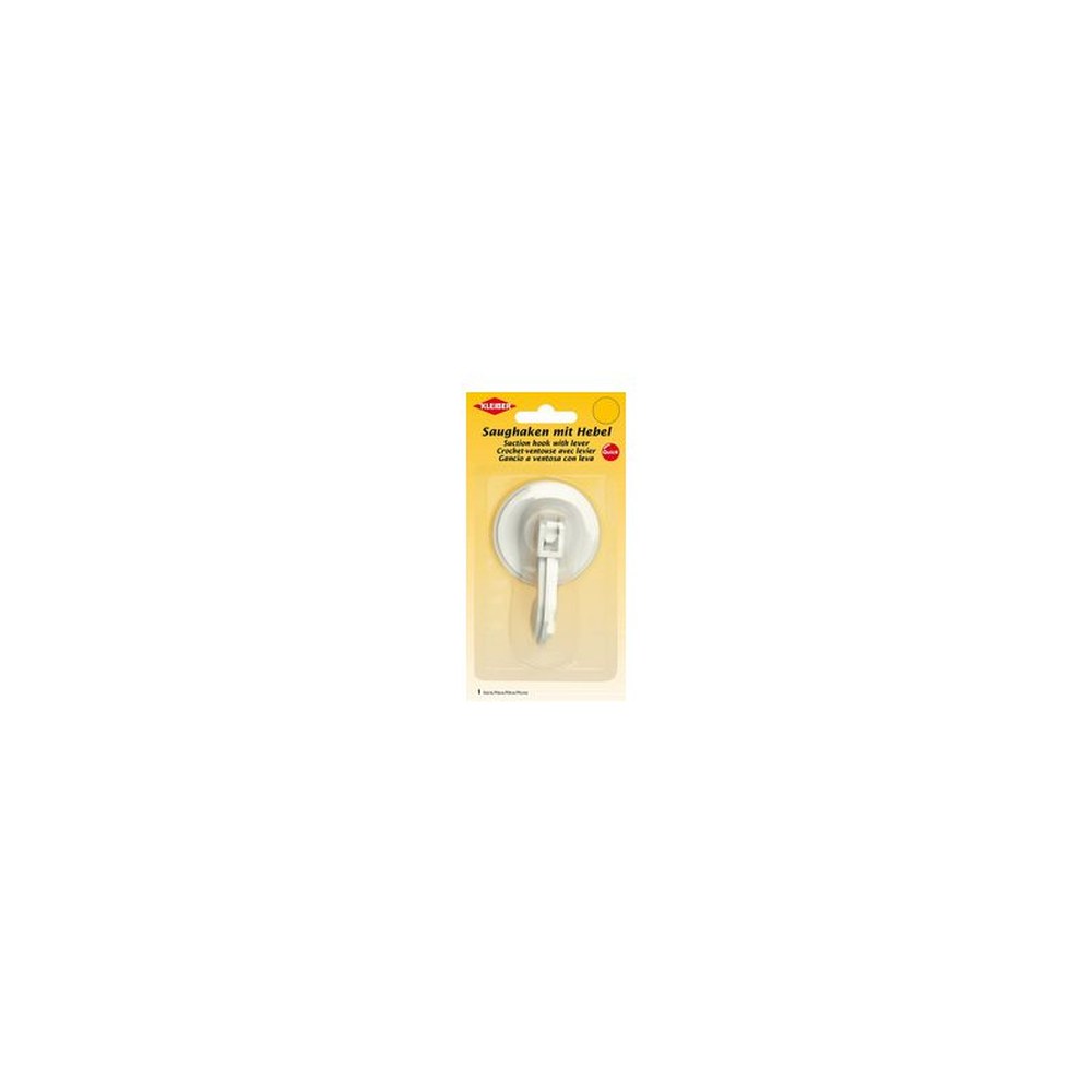KLEIBER Crochet ventouse, plastique, blanc