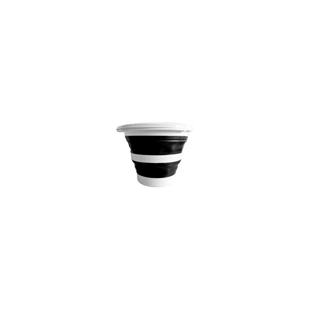 Linden Berg Seau, pliable, rond, 10 litres, noir/blanc
