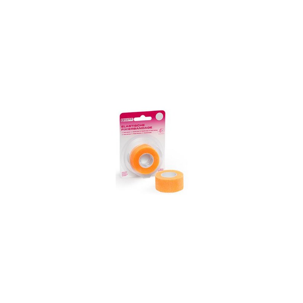 HARO Bande de fixation élastique, 25 mm x 2,5 m, orange