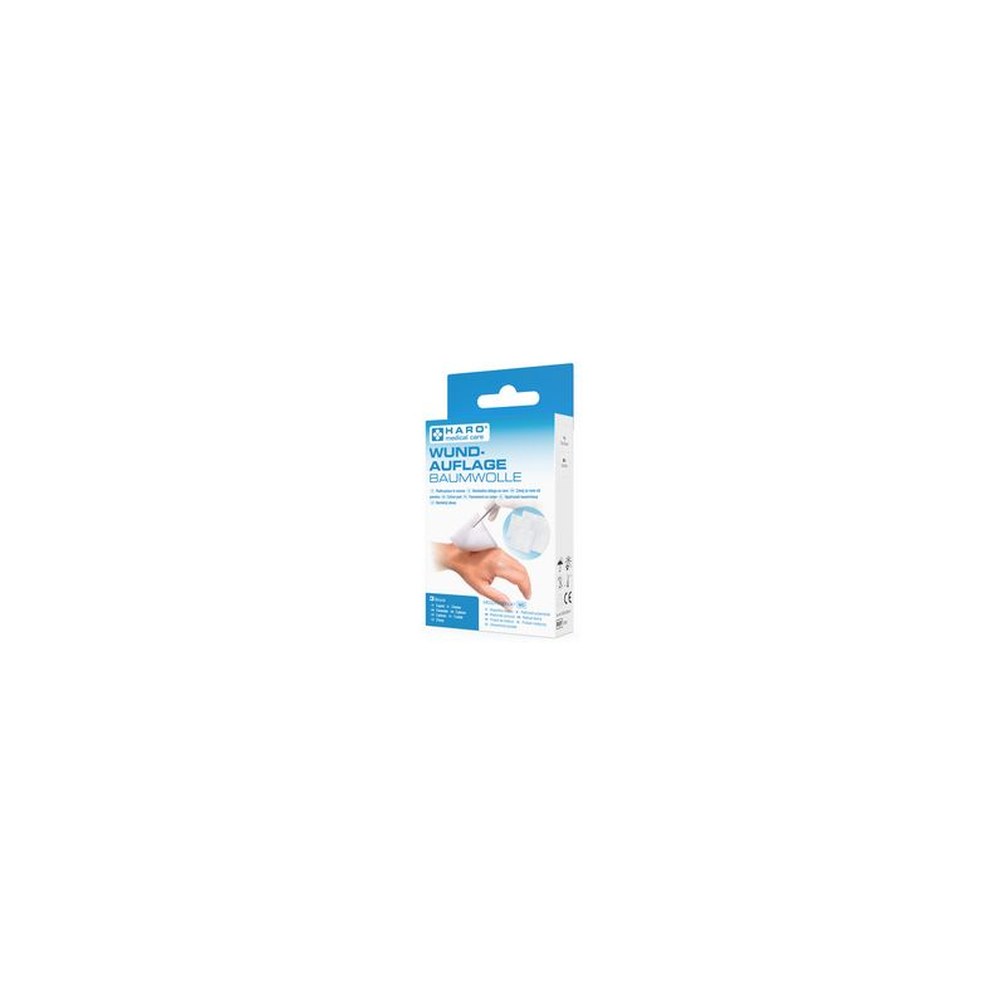 HARO Pansement, en coton, blanc, pack de 3