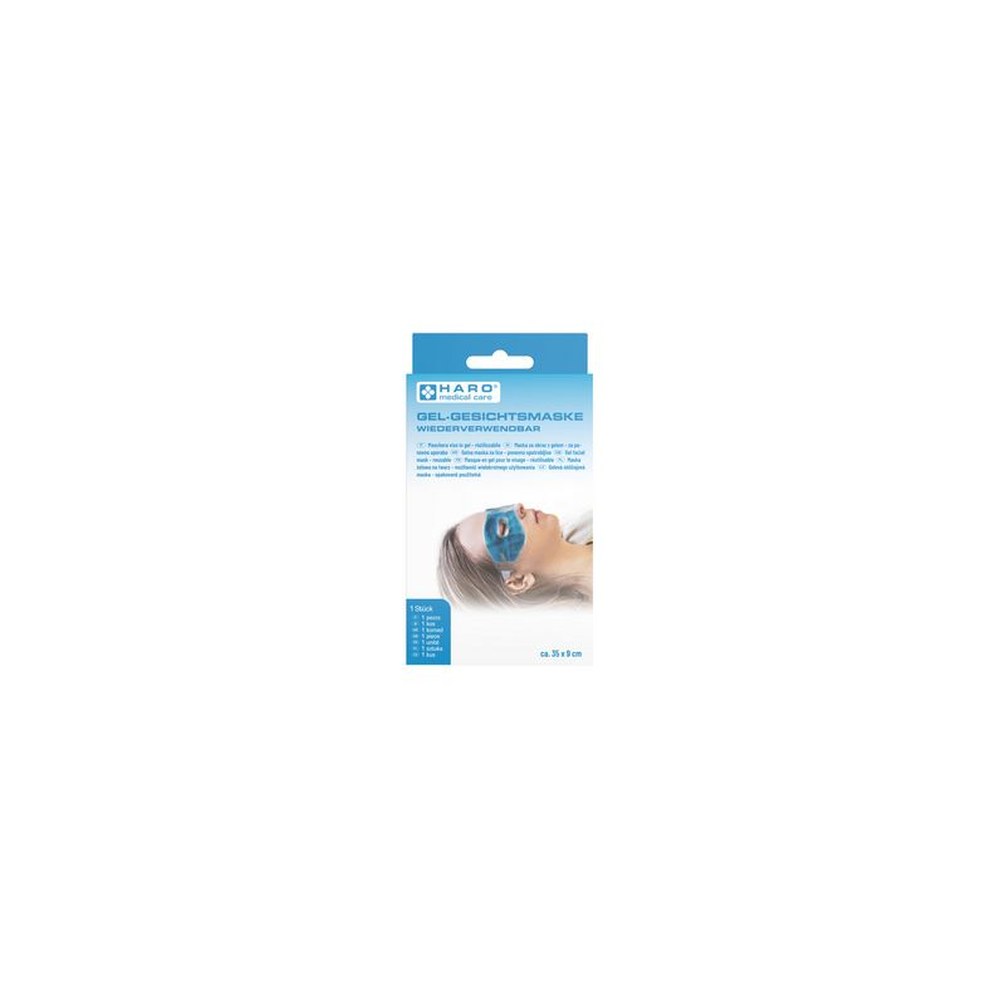 HARO Masque gel pour le visage, réutilisable, bleu
